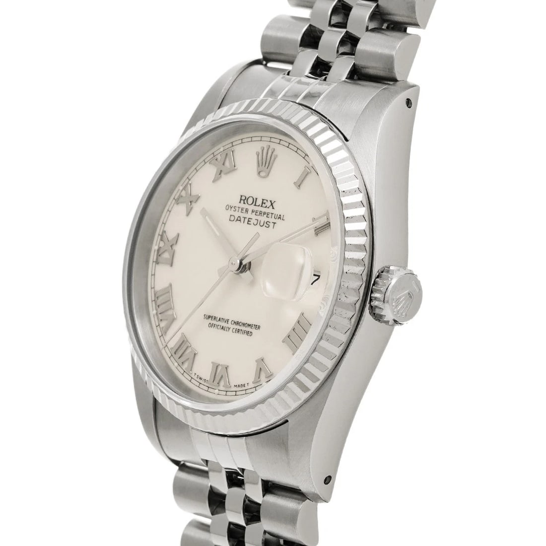 ROLEX DATEJUST IVORY WATCH - 2