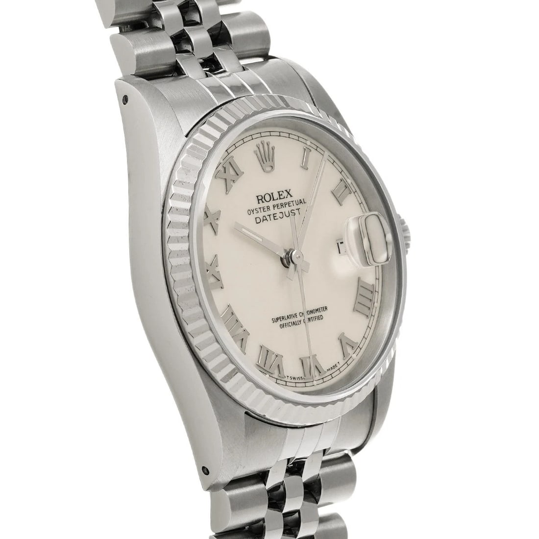 ROLEX DATEJUST IVORY WATCH - 3