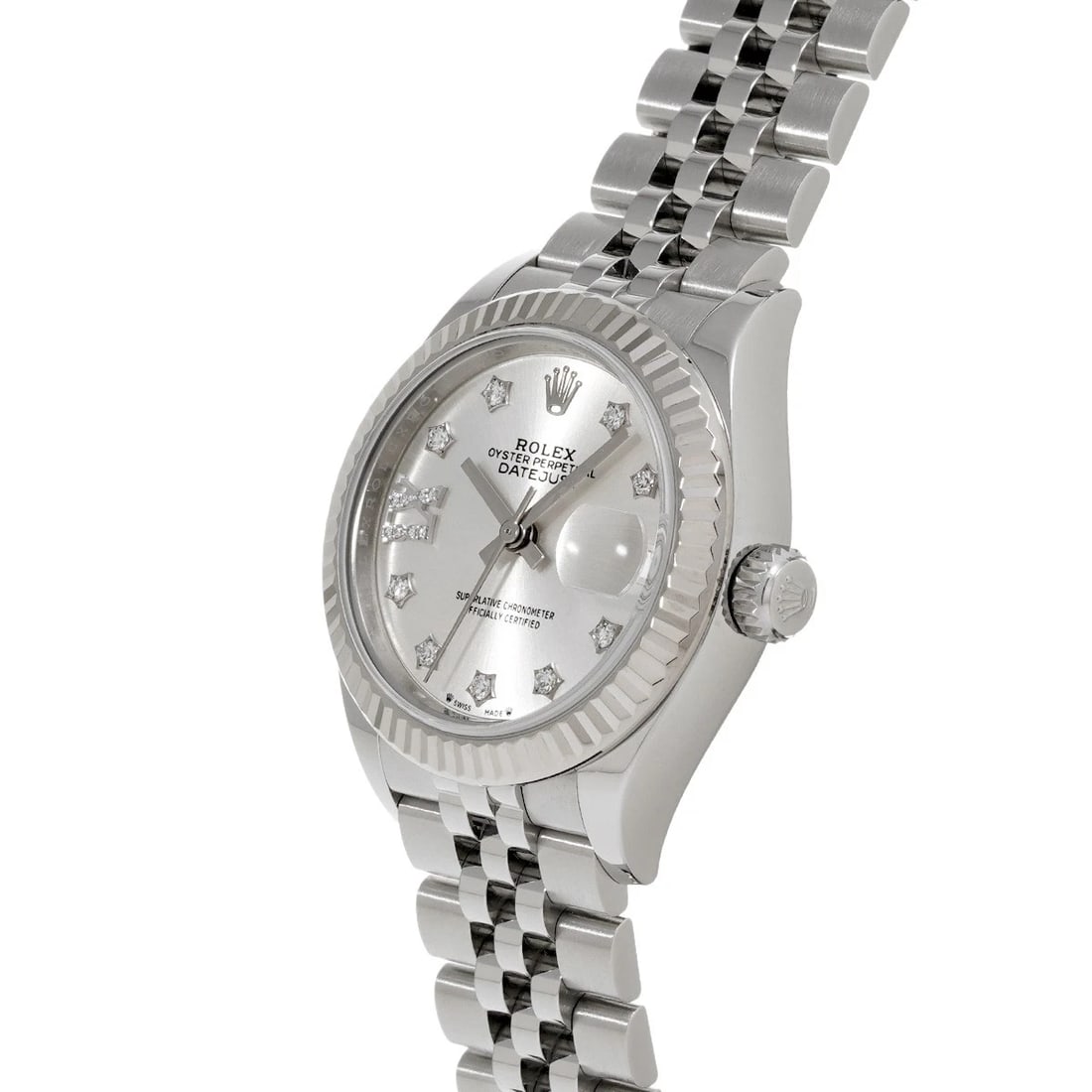 ROLEX DATEJUST 28 SILVER/DIAMOND WATCH - 2