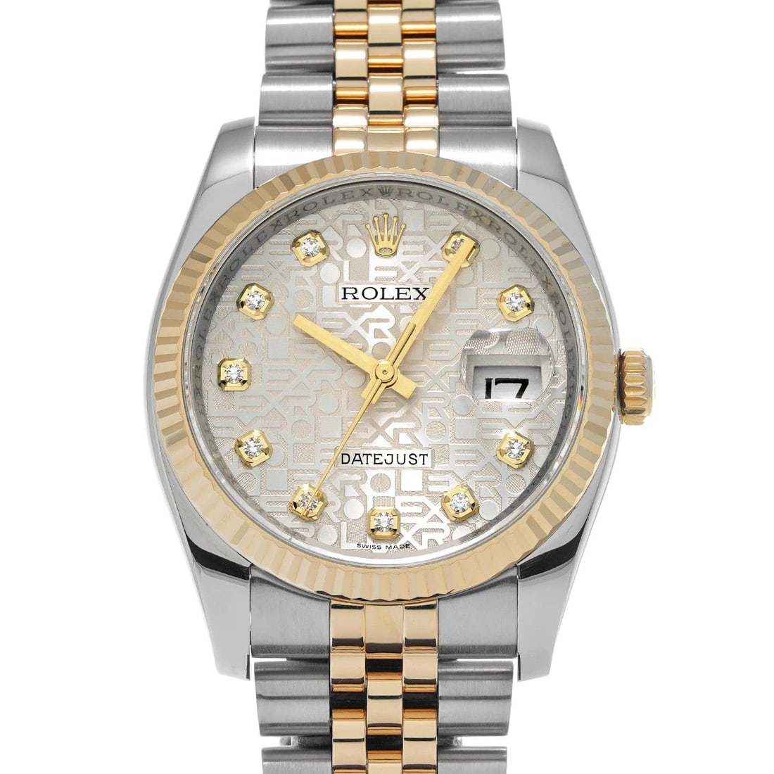 ROLEX DATEJUST SILVER COMPUTER/DIAMOND WATCH: ROLEX Datejust Silver computer/diamond Watch Brand: ROLEX Type/Style: Wristwatch Material: Band Material Stainless steel/Yellow Gold, Case Material Stainless steel Color: Dial Color Silver computer