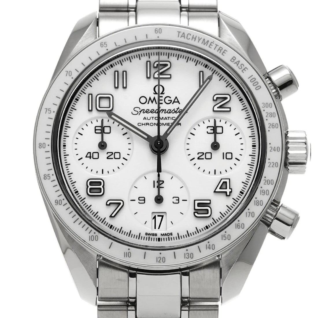 OMEGA SPEEDMASTER DATE WHITE WATCH - 4