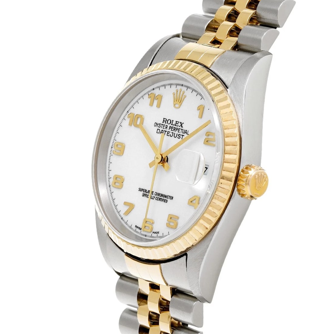 ROLEX DATEJUST WHITE WATCH - 2