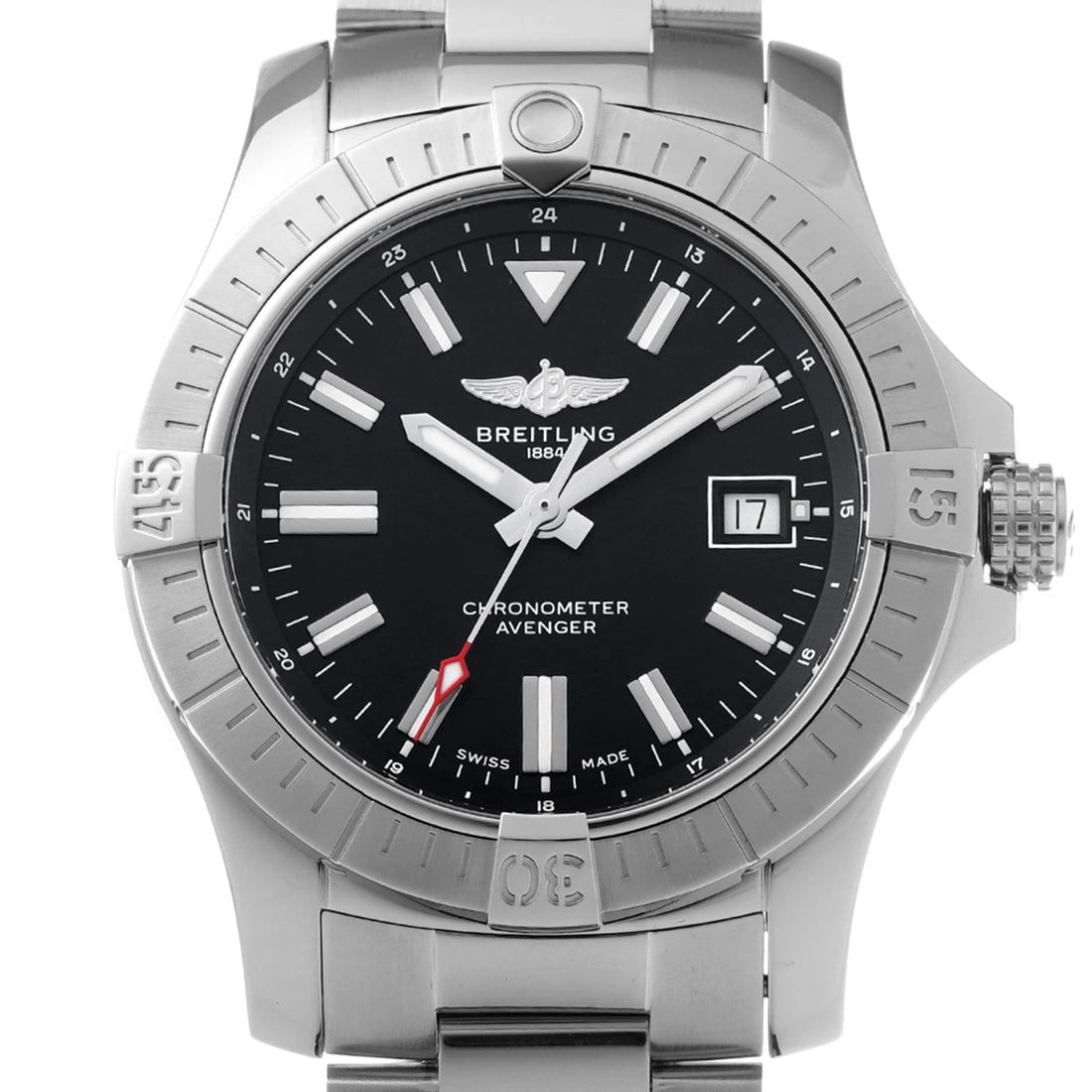 BREITLING AVENGER AUTOMATIC BLACK WATCH - 4