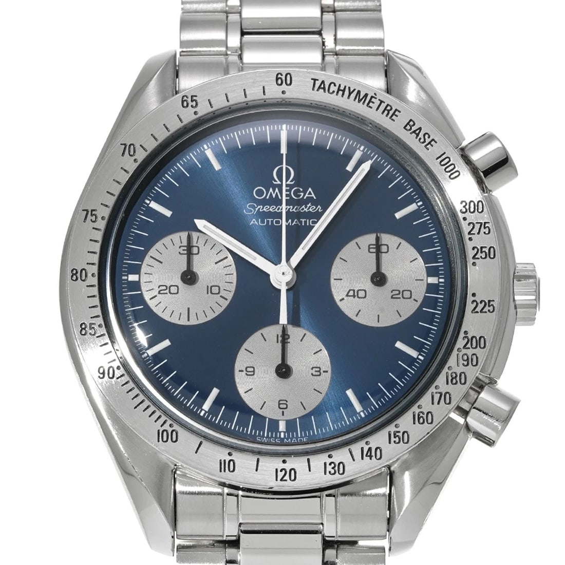 OMEGA SPEEDMASTER AUTOMATIC BLUE/SILVER WATCH - 4