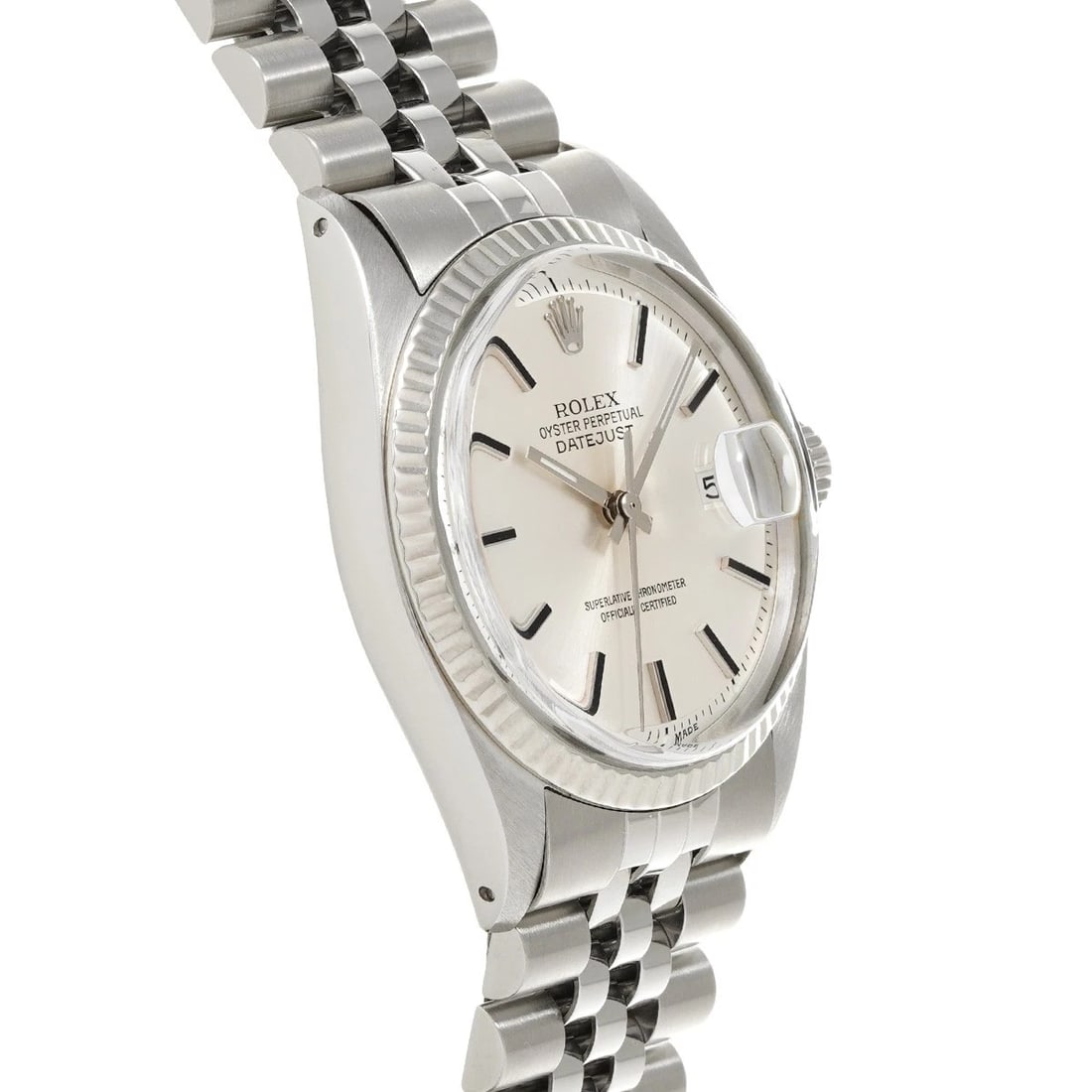 ROLEX DATEJUST SILVER WATCH - 3