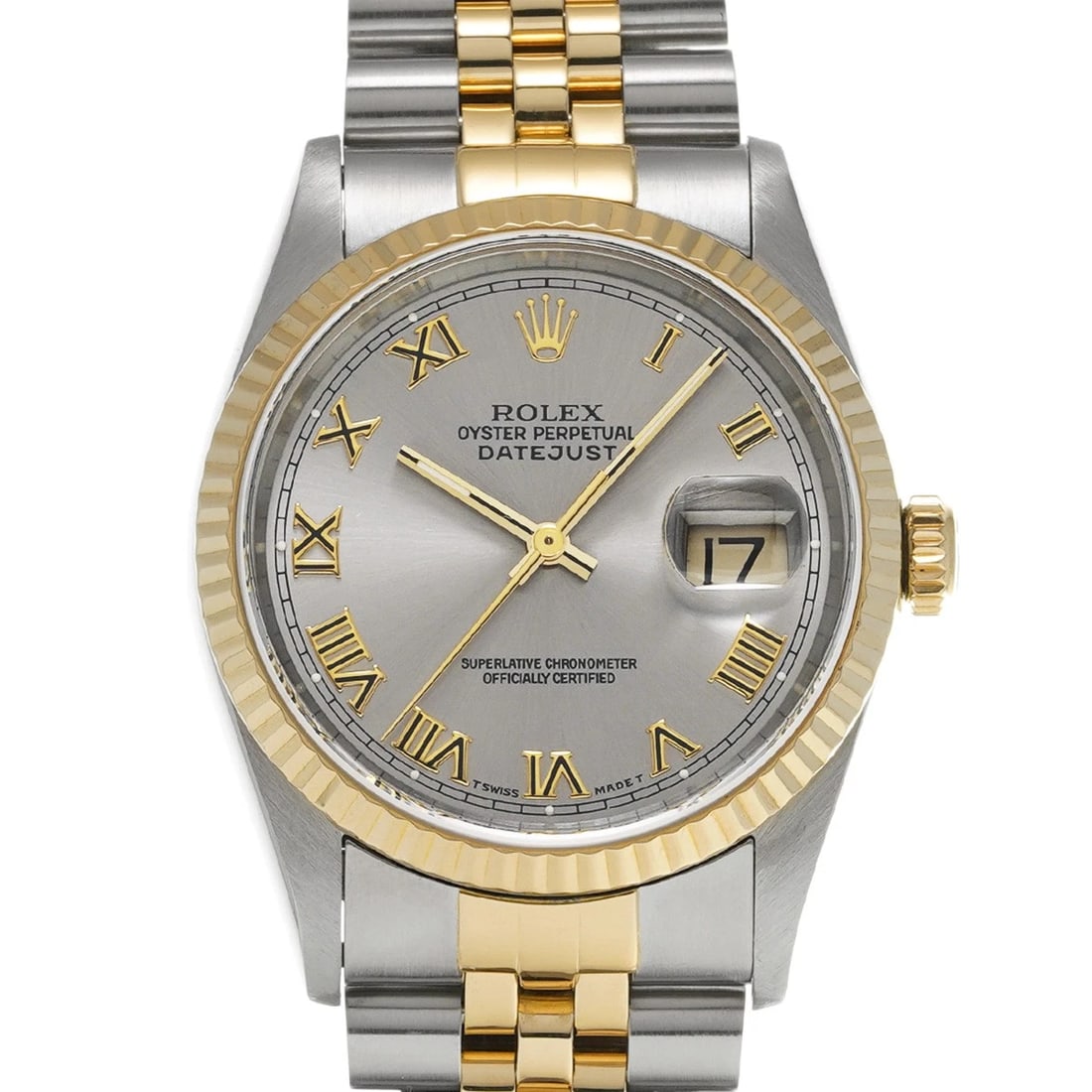 ROLEX DATEJUST GRAY WATCH - 4
