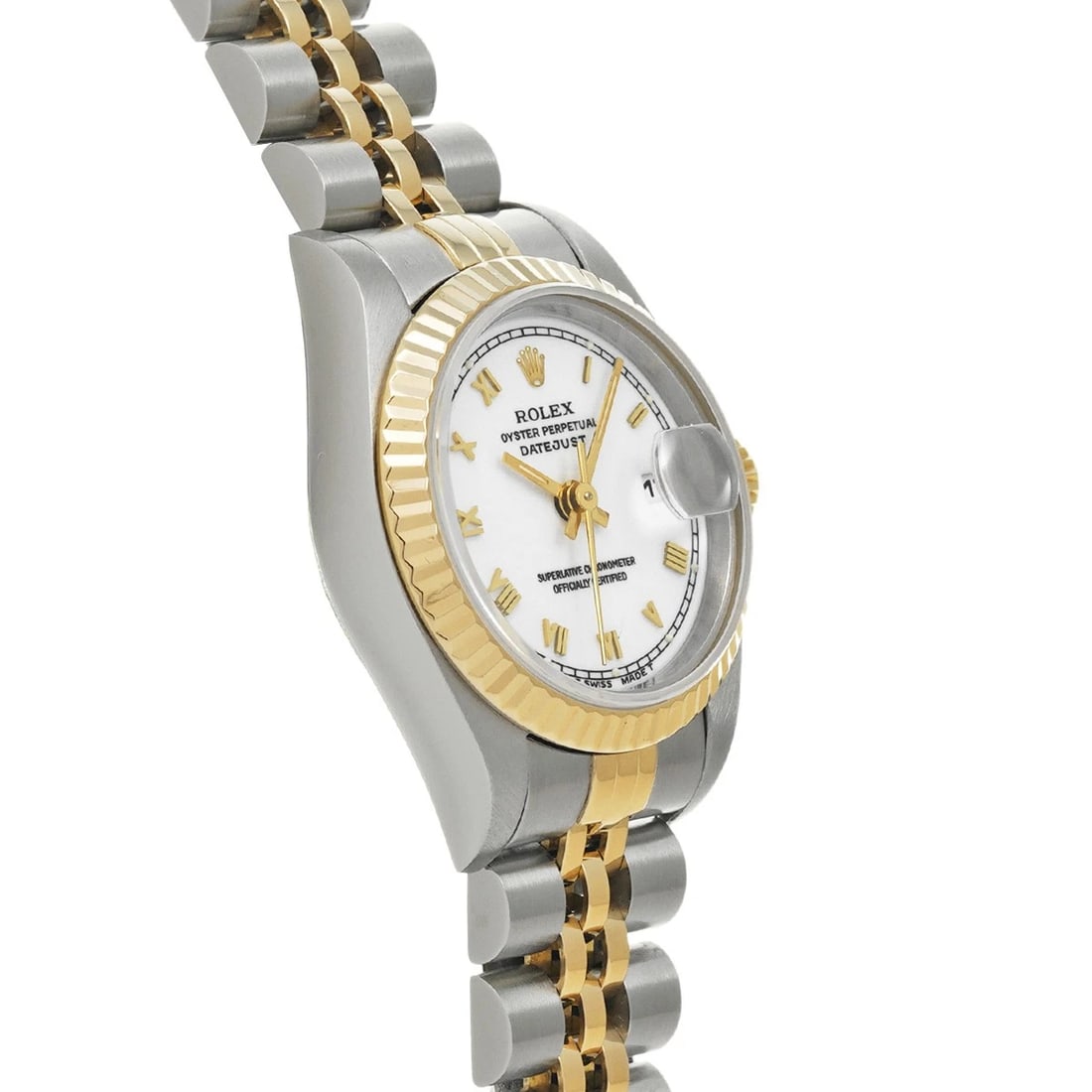 ROLEX DATEJUST WHITE WATCH - 3