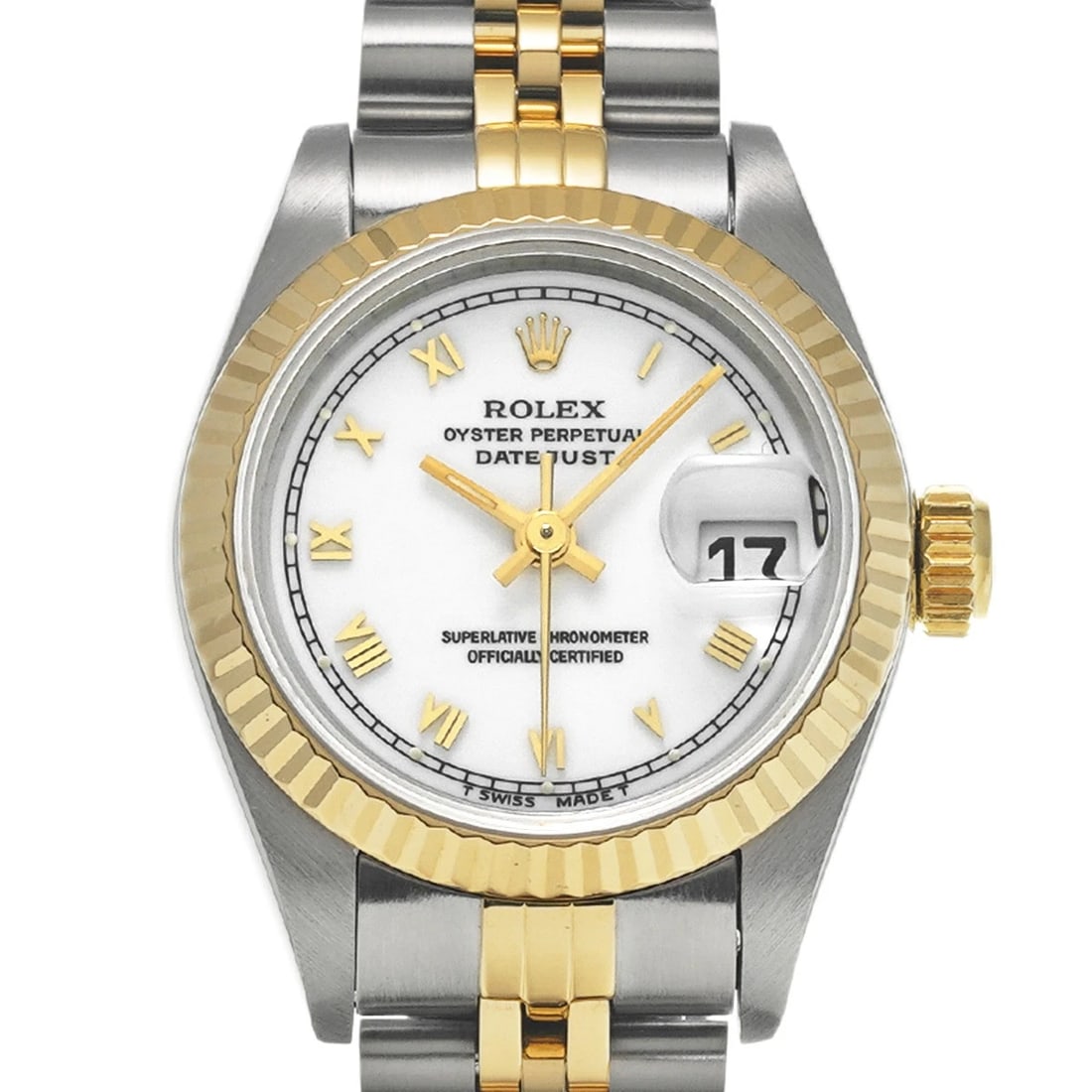ROLEX DATEJUST WHITE WATCH - 4
