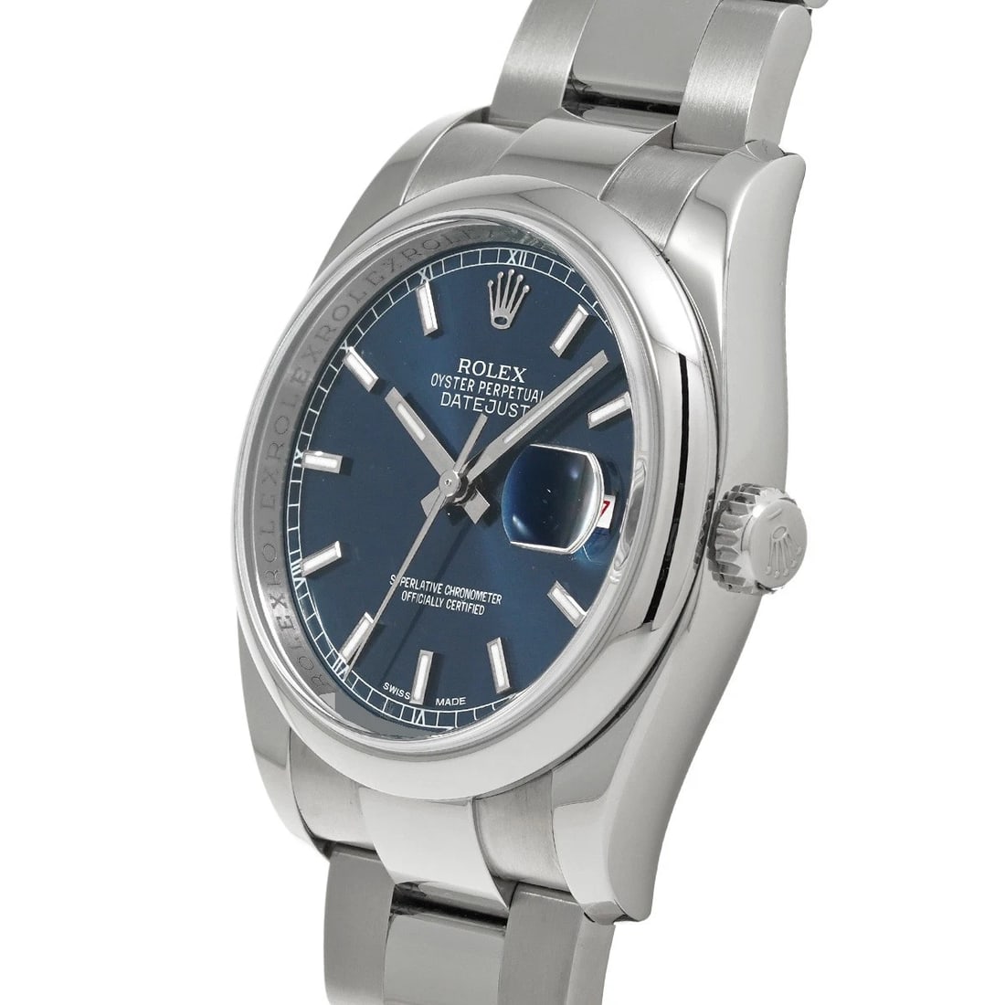 ROLEX DATEJUST BLUE WATCH - 2