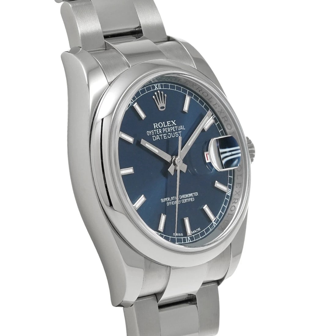ROLEX DATEJUST BLUE WATCH - 3