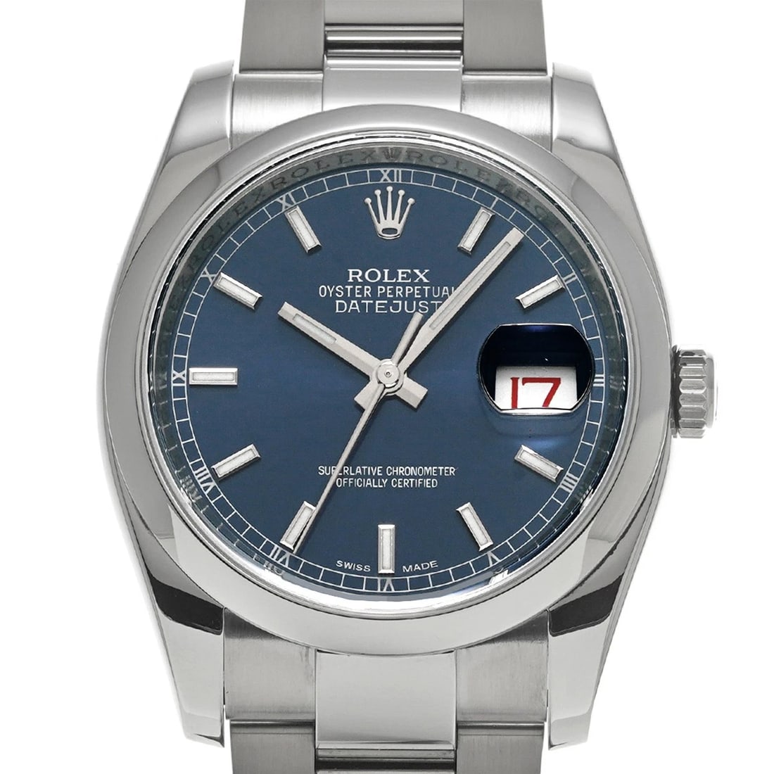 ROLEX DATEJUST BLUE WATCH - 4