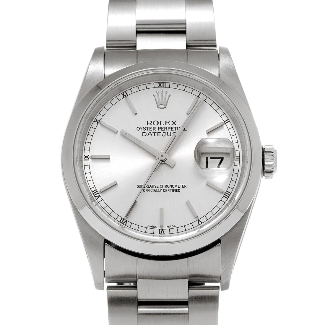 ROLEX DATEJUST SILVER WATCH