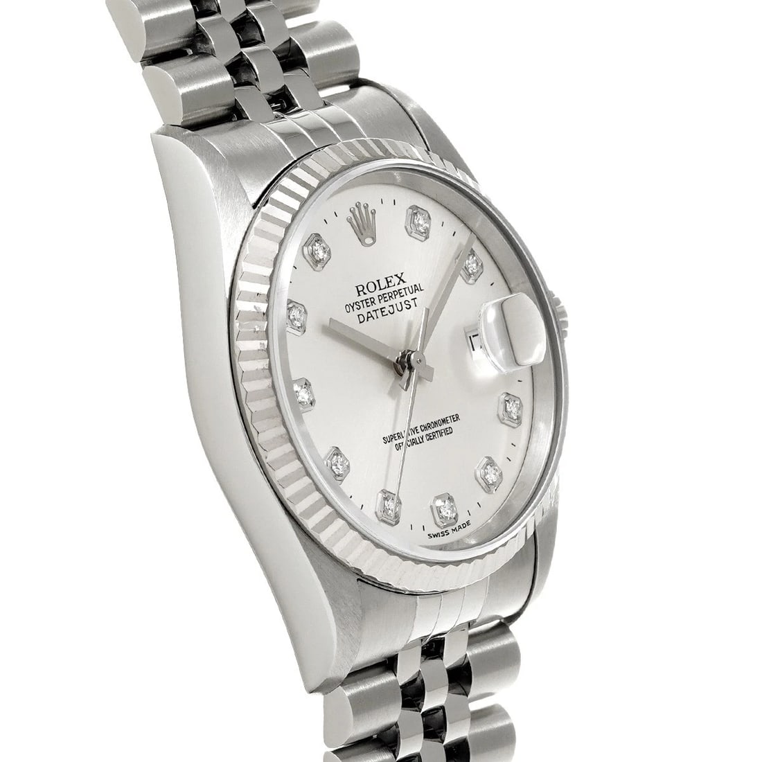 ROLEX DATEJUST 36 SILVER/DIAMOND WATCH - 3