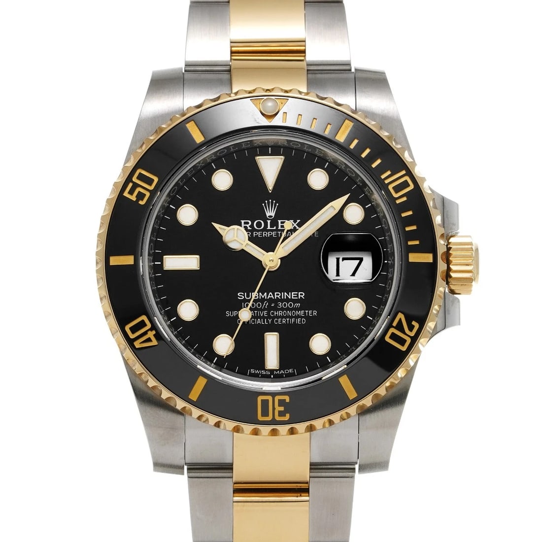 ROLEX SUBMARINER DATE BLACK WATCH: ROLEX Submariner date black Watch Brand: ROLEX Type/Style: Wristwatch Material: Band Material Stainless steel/Yellow Gold, Case Material Stainless steel Color: Dial Color black Size: Case Size