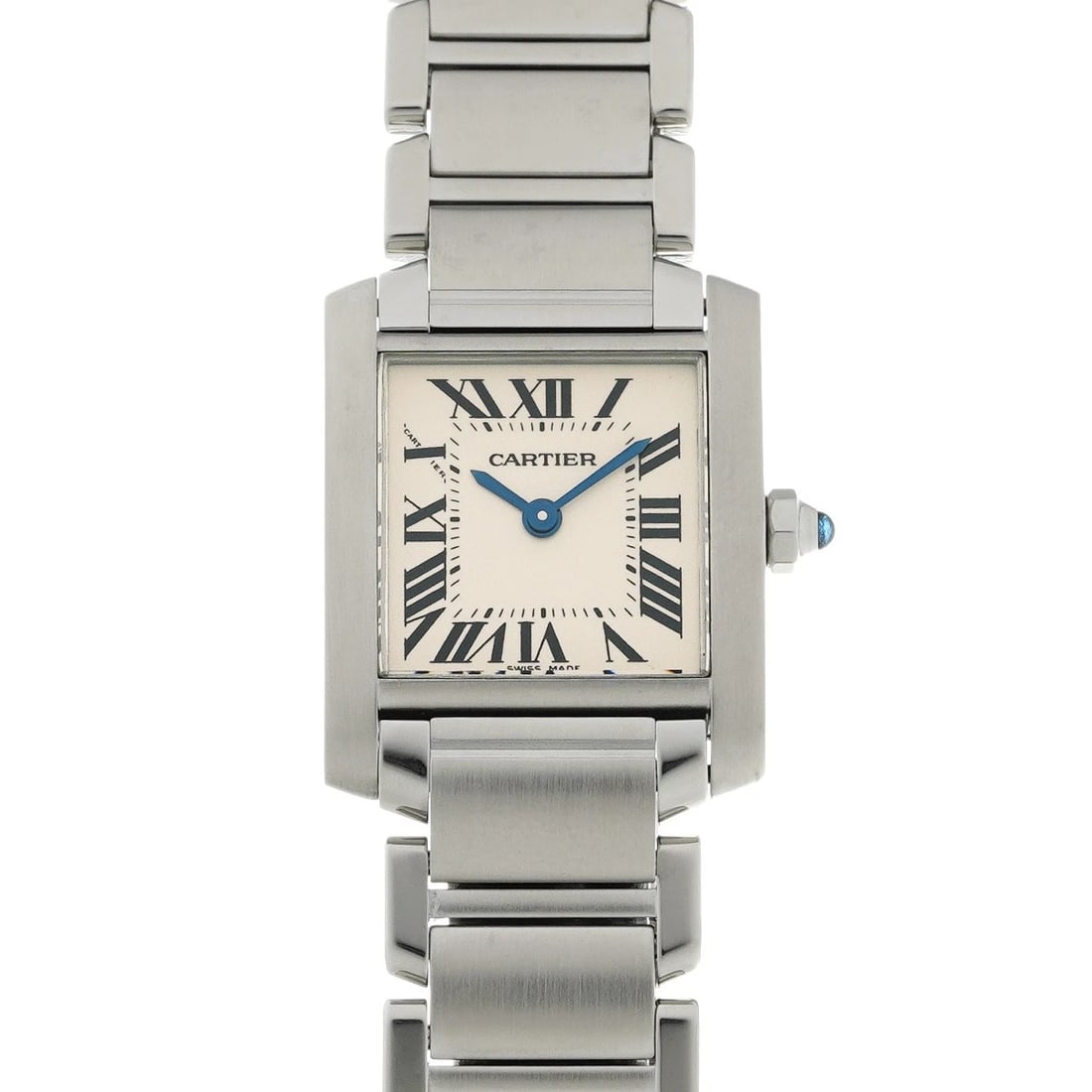 CARTIER TANK FRANCAISE SM SILVER WATCH: CARTIER Tank Francaise SM Silver Watch Brand: CARTIER Type/Style: Wristwatch Material: Band Material Stainless steel, Case Material Stainless steel Color: Dial Color Silver Size: Case Size H/about