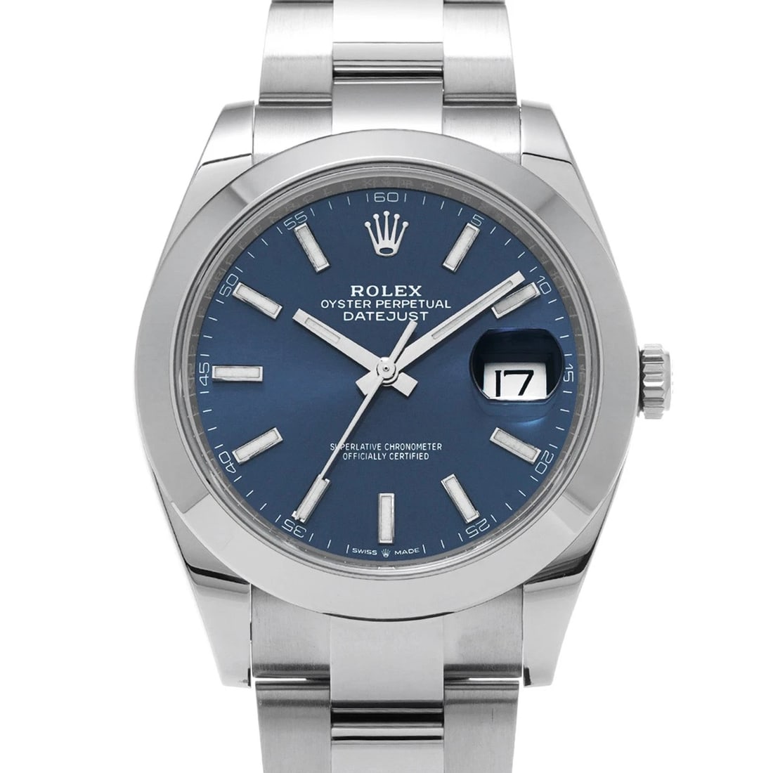 ROLEX DATEJUST 41 BRIGHT BLUE WATCH: ROLEX Datejust 41 Bright blue Watch Brand: ROLEX Type/Style: Wristwatch Material: Band Material Stainless steel, Case Material Stainless steel Color: Dial Color Bright blue Size: Case Size H/about