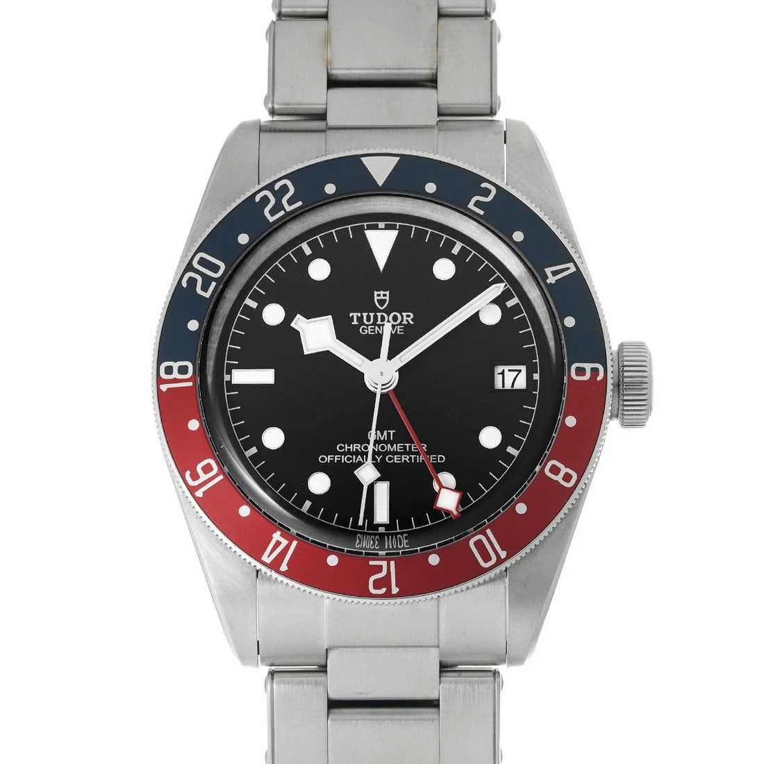 TUDOR BLACK BAY GMT BLACK WATCH: TUDOR Black Bay GMT black Watch Brand: TUDOR Type/Style: Wristwatch Material: Band Material Stainless steel, Case Material Stainless steel Color: Dial Color black Size: Case Size H/about 41mm W/about