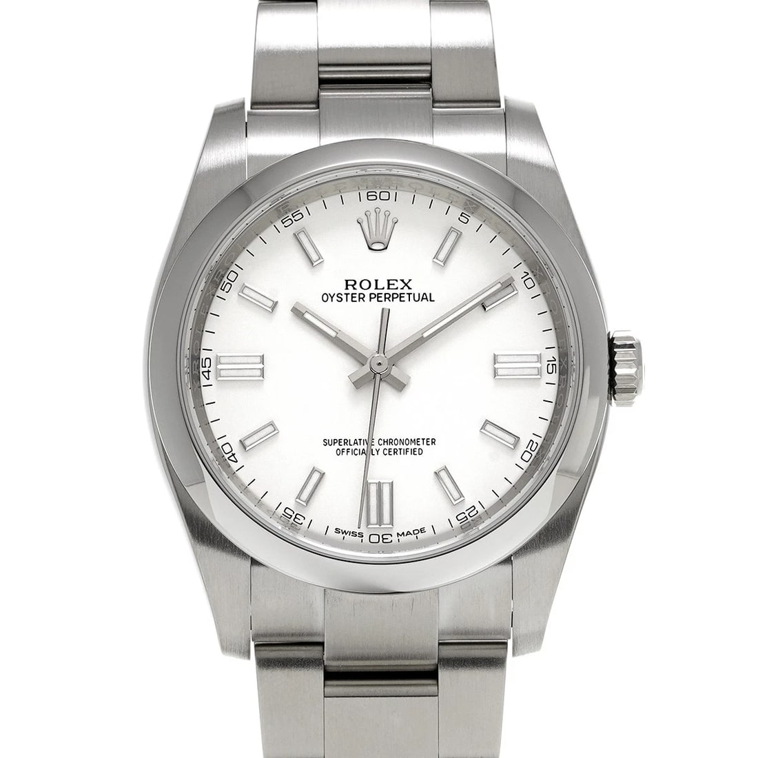 ROLEX OYSTER PERPETUAL 36 SILVER WATCH: ROLEX Oyster Perpetual 36 Silver Watch Brand: ROLEX Type/Style: Wristwatch Material: Band Material Stainless steel, Case Material Stainless steel Color: Dial Color Silver Size: Case Size H/about 36mm