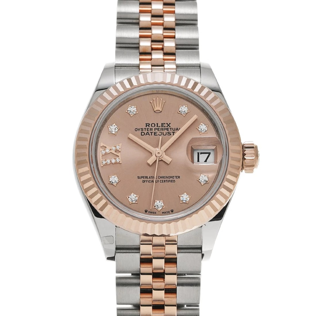 ROLEX DATEJUST 28 ROSE COLOR/STAR DIAMOND WATCH: ROLEX Datejust 28 Rose color/Star Diamond Watch Brand: ROLEX Type/Style: Wristwatch Material: Band Material Stainless steel/Everrose gold, Case Material Stainless steel Color: Dial Color Rose color