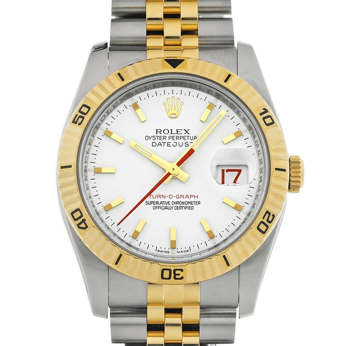 ROLEX DATEJUST TURN-O-GRAPH WHITE WATCH: ROLEX Datejust Turn-O-Graph white Watch Brand: ROLEX Type/Style: Wristwatch Material: Band Material Stainless steel/Stainless steel, Case Material Stainless steel Color: Dial Color white Size: Case Si
