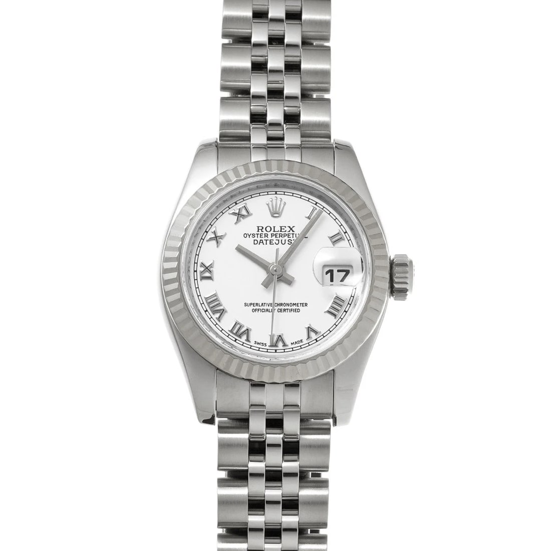 ROLEX DATEJUST 26 WHITE WATCH: ROLEX Datejust 26 white Watch Brand: ROLEX Type/Style: Wristwatch Material: Band Material Stainless steel, Case Material Stainless steel Color: Dial Color white Size: Case Size H/about 26mm W/about