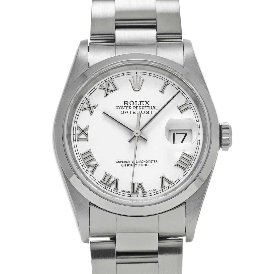 ROLEX DATEJUST WHITE WATCH: ROLEX Datejust white Watch Brand: ROLEX Type/Style: Wristwatch Material: Band Material Stainless steel, Case Material Stainless steel Color: Dial Color white Size: Case Size H/about 36mm W/about 36mm