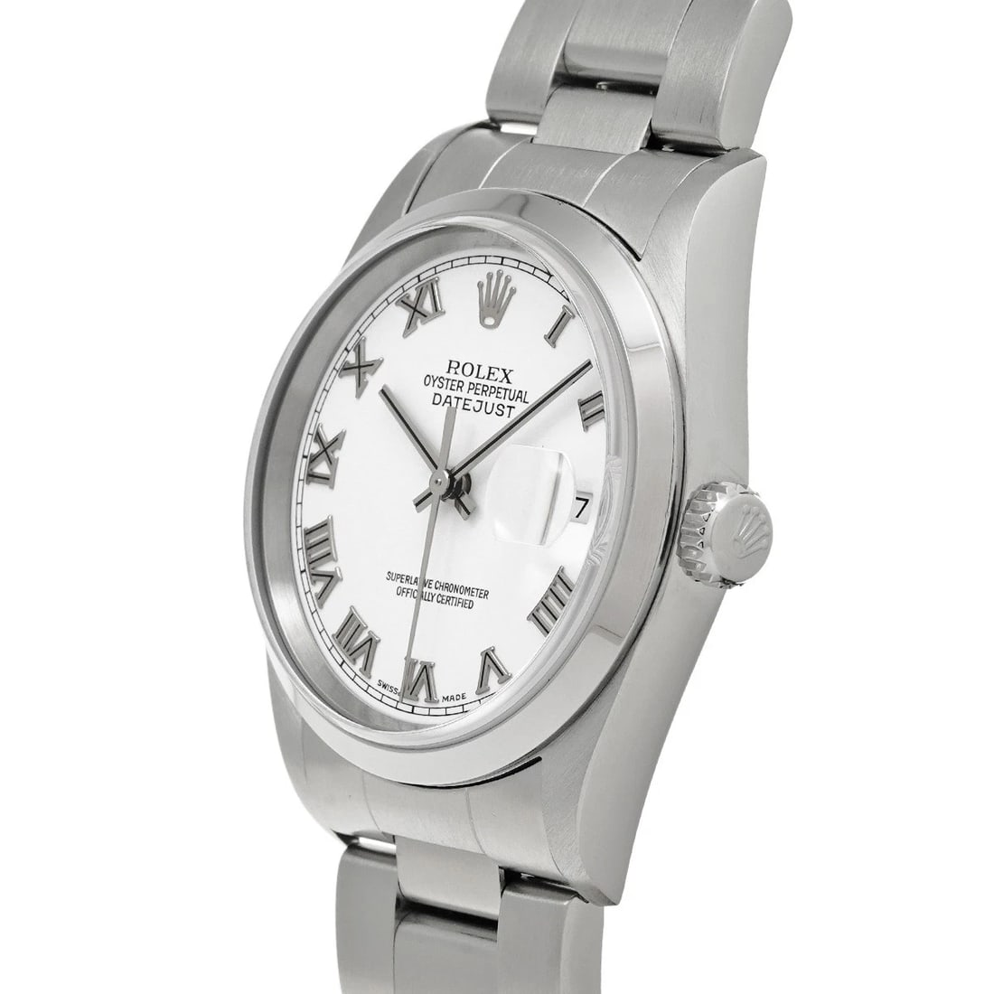 ROLEX DATEJUST WHITE WATCH - 2