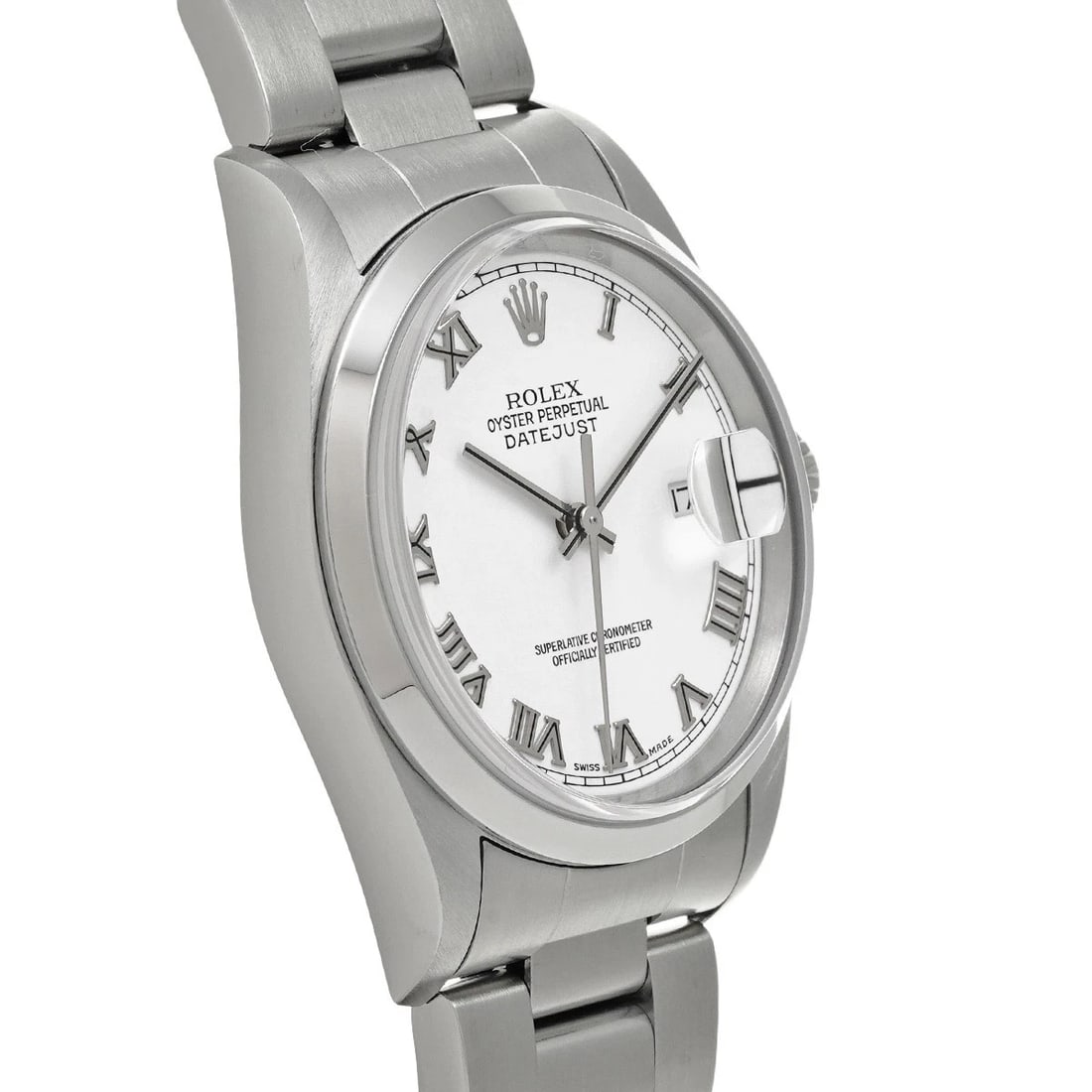 ROLEX DATEJUST WHITE WATCH - 3