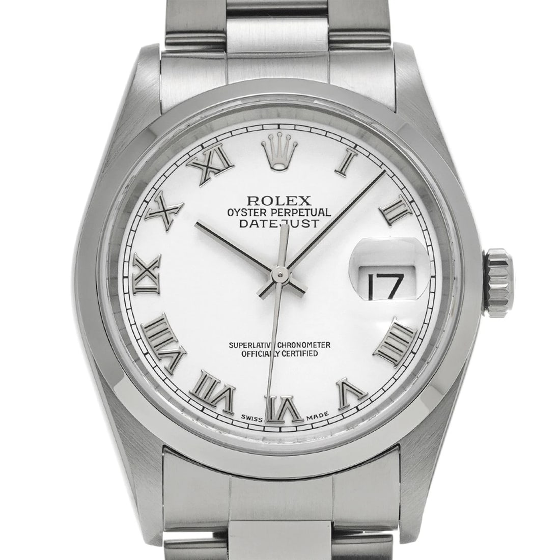 ROLEX DATEJUST WHITE WATCH - 4
