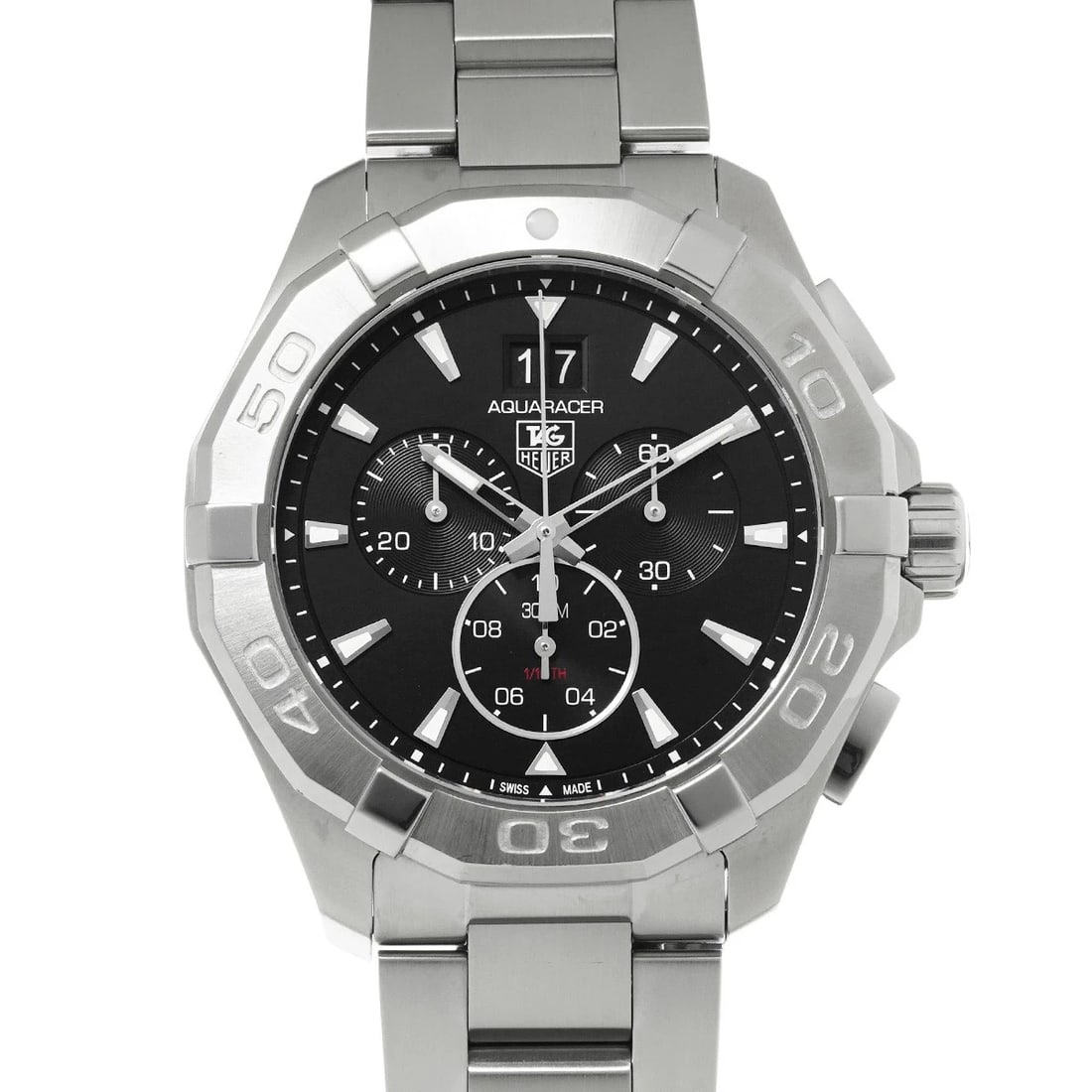 TAG HEUER AQUARACER QUARTZ CHRONOGRAPH BLACK WATCH: TAG HEUER Aquaracer Quartz Chronograph black Watch Brand: TAG HEUER Type/Style: Wristwatch Material: Band Material Stainless steel, Case Material Stainless steel Color: Dial Color black Size: Case