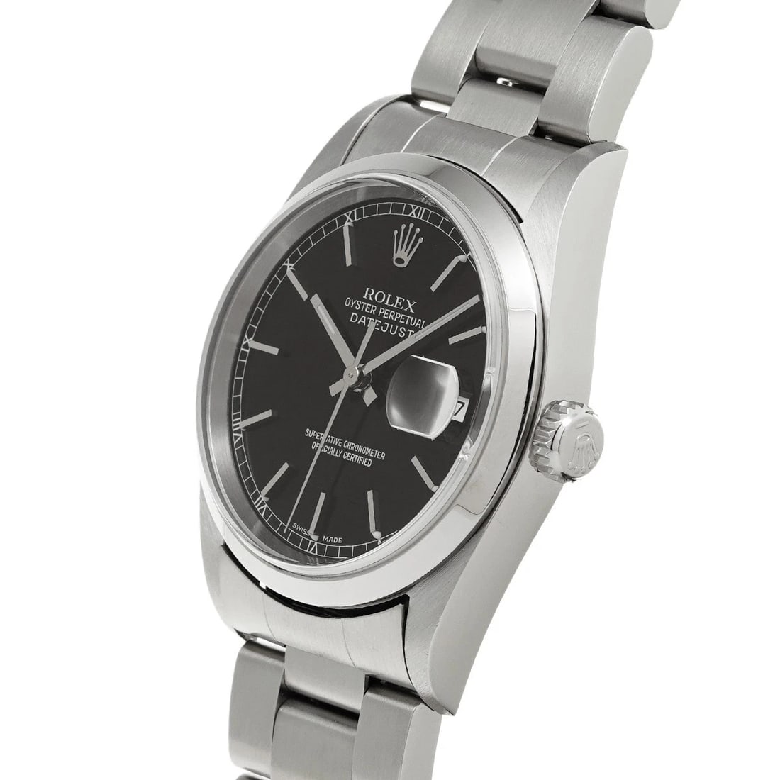 ROLEX DATEJUST BLACK WATCH - 2