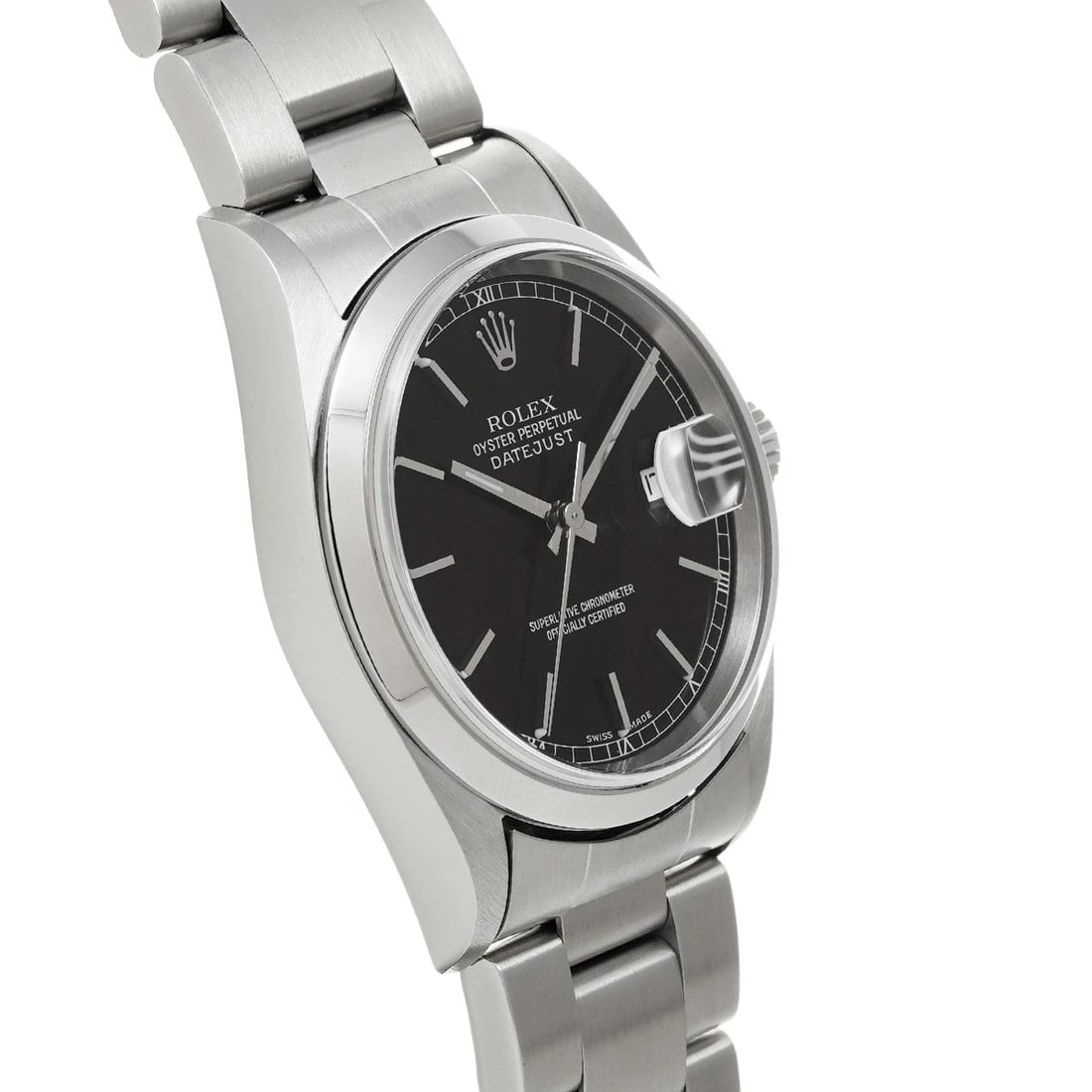 ROLEX DATEJUST BLACK WATCH - 3