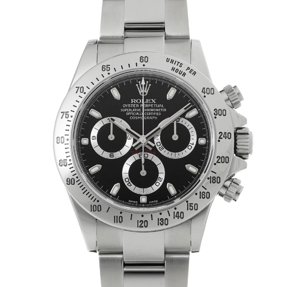ROLEX COSMOGRAPH DAYTONA BLACK WATCH: ROLEX Cosmograph Daytona black Watch Brand: ROLEX Type/Style: Wristwatch Material: Band Material Stainless steel, Case Material Stainless steel Color: Dial Color black Size: Case Size H/about 40mm