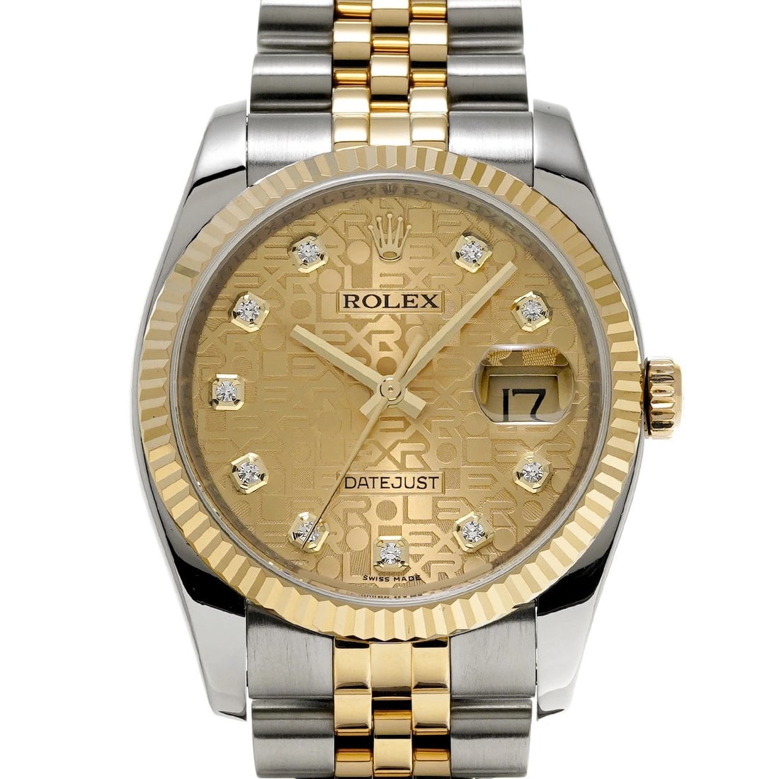ROLEX DATEJUST CHAMPAGNE COMPUTER/DIAMOND WATCH: ROLEX Datejust Champagne computer/diamond Watch Brand: ROLEX Type/Style: Wristwatch Material: Band Material Stainless steel/Yellow Gold, Case Material Stainless steel Color: Dial Color Champagne compu