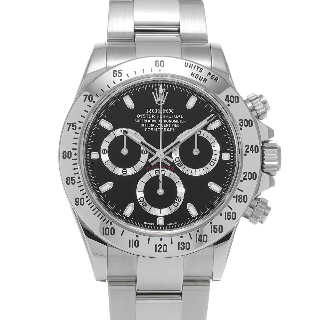 ROLEX COSMOGRAPH DAYTONA BLACK WATCH: ROLEX Cosmograph Daytona black Watch Brand: ROLEX Type/Style: Wristwatch Material: Band Material Stainless steel, Case Material Stainless steel Color: Dial Color black Size: Case Size H/about 40mm