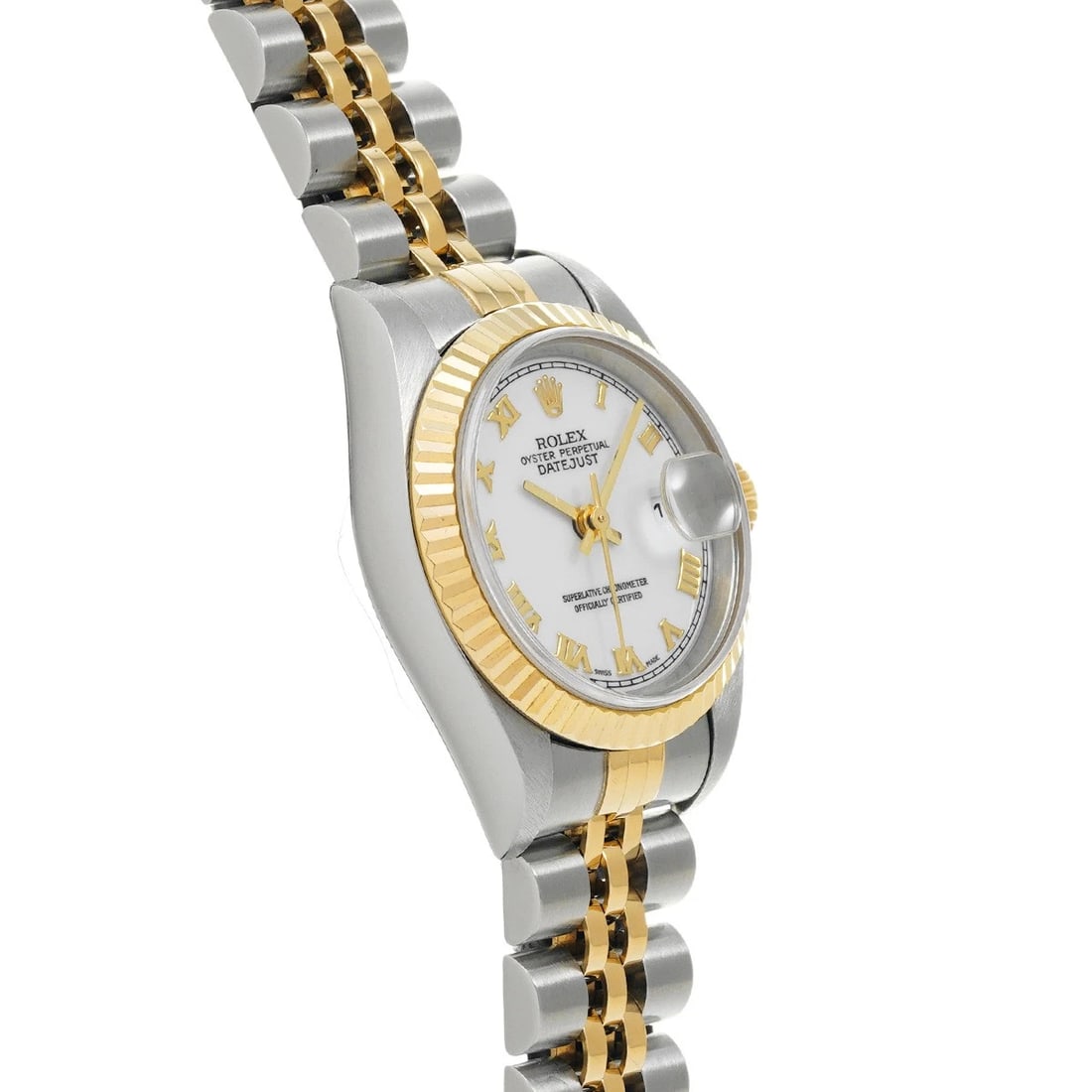 ROLEX DATEJUST WHITE WATCH - 3