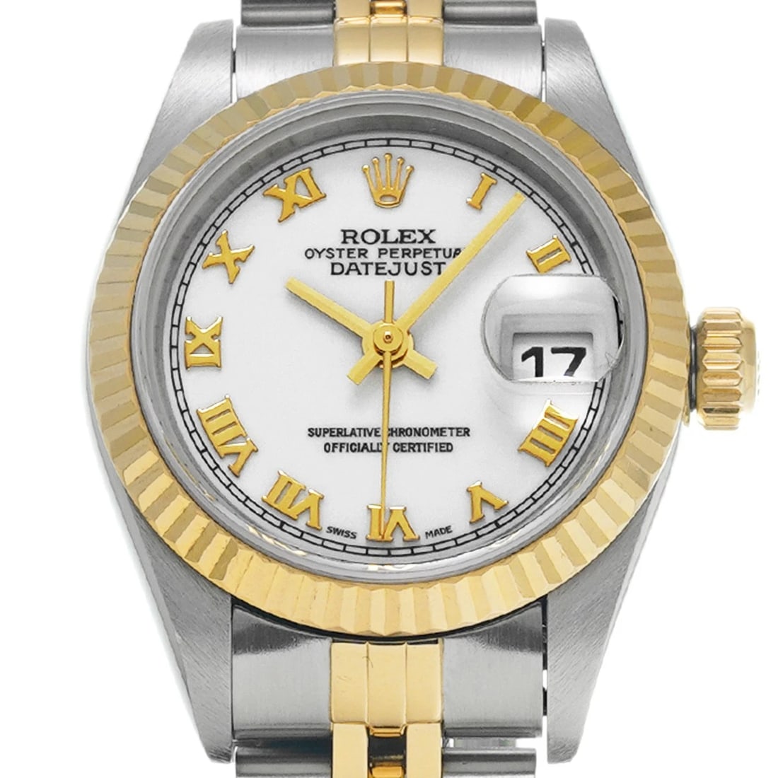 ROLEX DATEJUST WHITE WATCH - 4