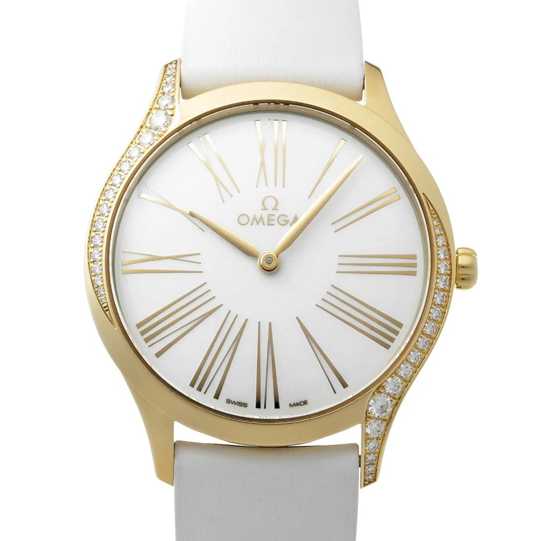 OMEGA DE VILLE TRESOR QUARTZ WHITE WATCH: OMEGA De Ville Tresor Quartz white Watch Brand: OMEGA Type/Style: Wristwatch Material: Band Material Rubber, Case Material Yellow Gold Color: Dial Color Dial Color White Band Color White Size: Case
