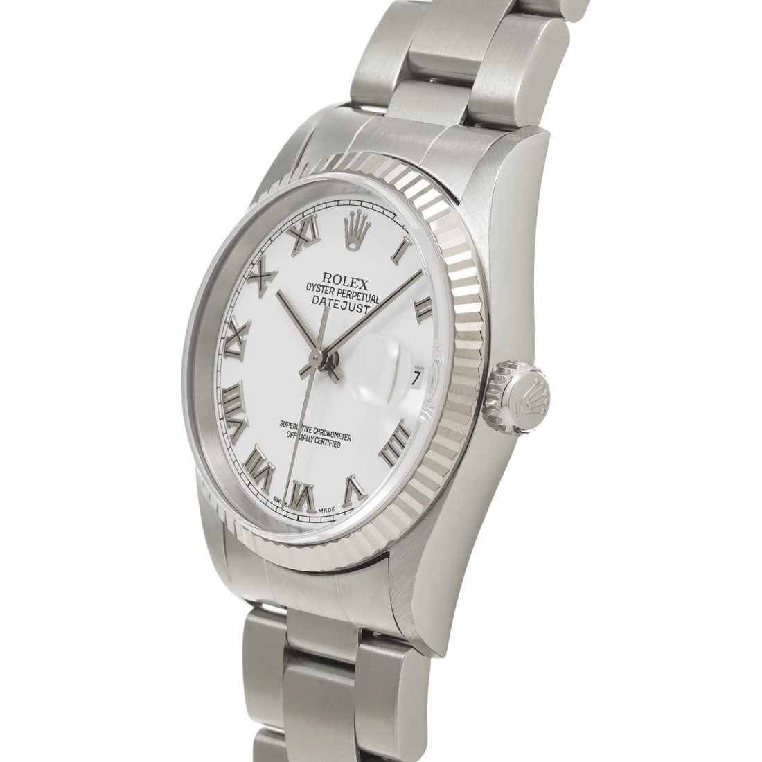 ROLEX DATEJUST WHITE WATCH - 2
