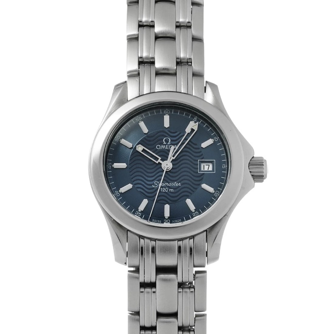 OMEGA SEAMASTER QUARTZ BLUE WATCH: OMEGA Seamaster Quartz blue Watch Brand: OMEGA Type/Style: Wristwatch Material: Band Material Stainless steel, Case Material Stainless steel Color: Dial Color blue Size: Case Size H/about 26.8mm