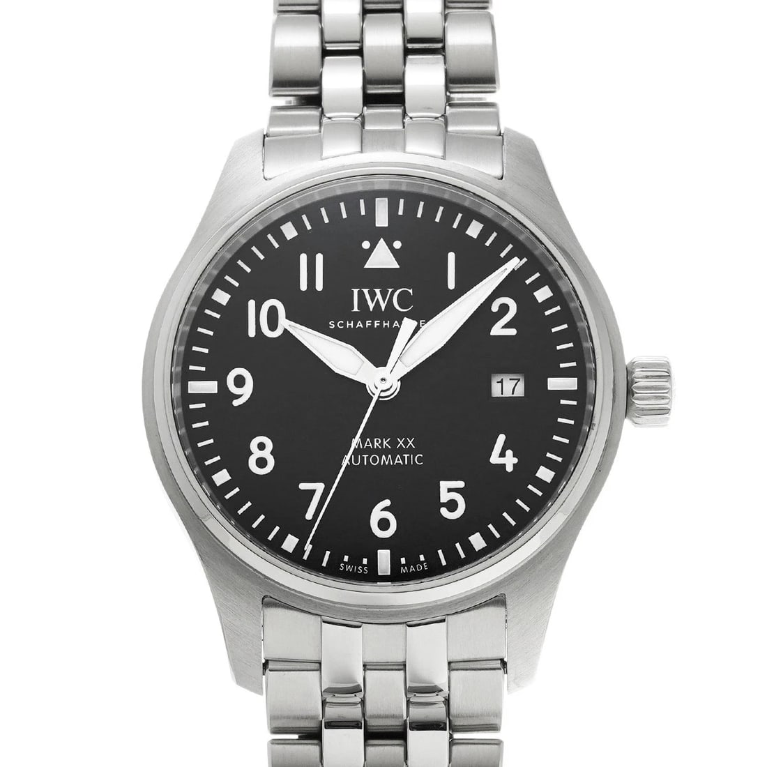 IWC PILOT'S WATCH MARK BLACK WATCH: IWC Pilot's Watch Mark black Watch Brand: IWC Type/Style: Wristwatch Material: Band Material Leather, Case Material Stainless Steel Color: Dial Color Dial Color Black Band Color Black Case Color