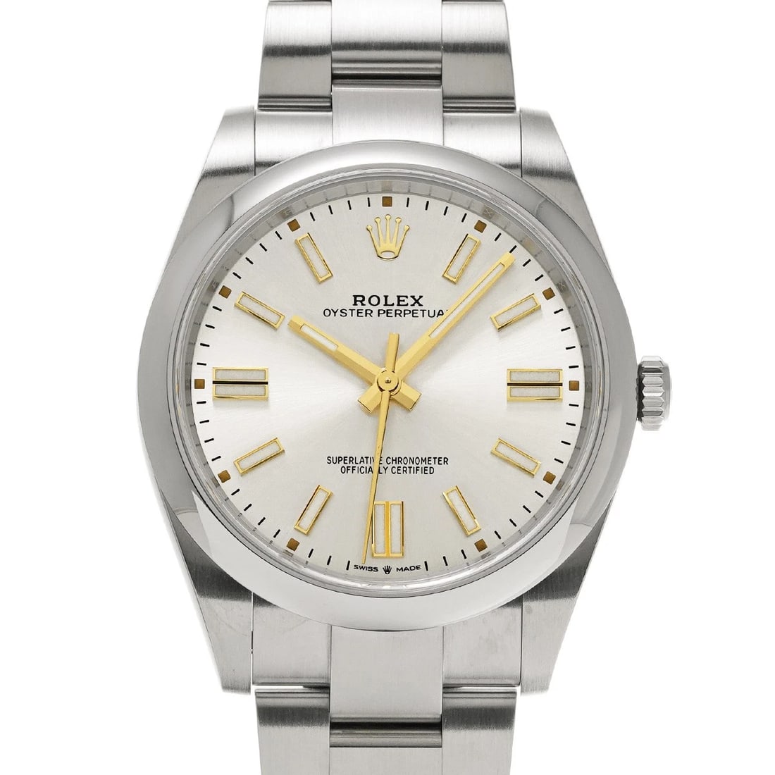 ROLEX OYSTER PERPETUAL 41 SILVER WATCH: ROLEX Oyster Perpetual 41 Silver Watch Brand: ROLEX Type/Style: Wristwatch Material: Band Material Stainless steel, Case Material Stainless steel Color: Dial Color Silver Size: Case Size H/about 41mm 