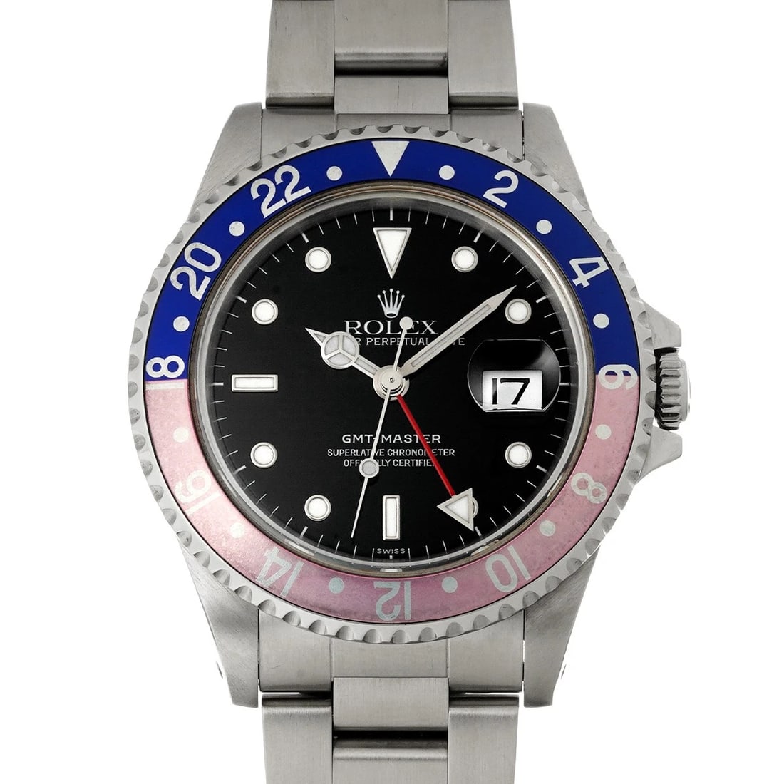 ROLEX GMT-MASTER BLACK WATCH: ROLEX GMT-Master black Watch Brand: ROLEX Type/Style: Wristwatch Material: Band Material Stainless steel, Case Material Stainless steel Color: Dial Color black Size: Case Size H/about 40mm W/about 40m
