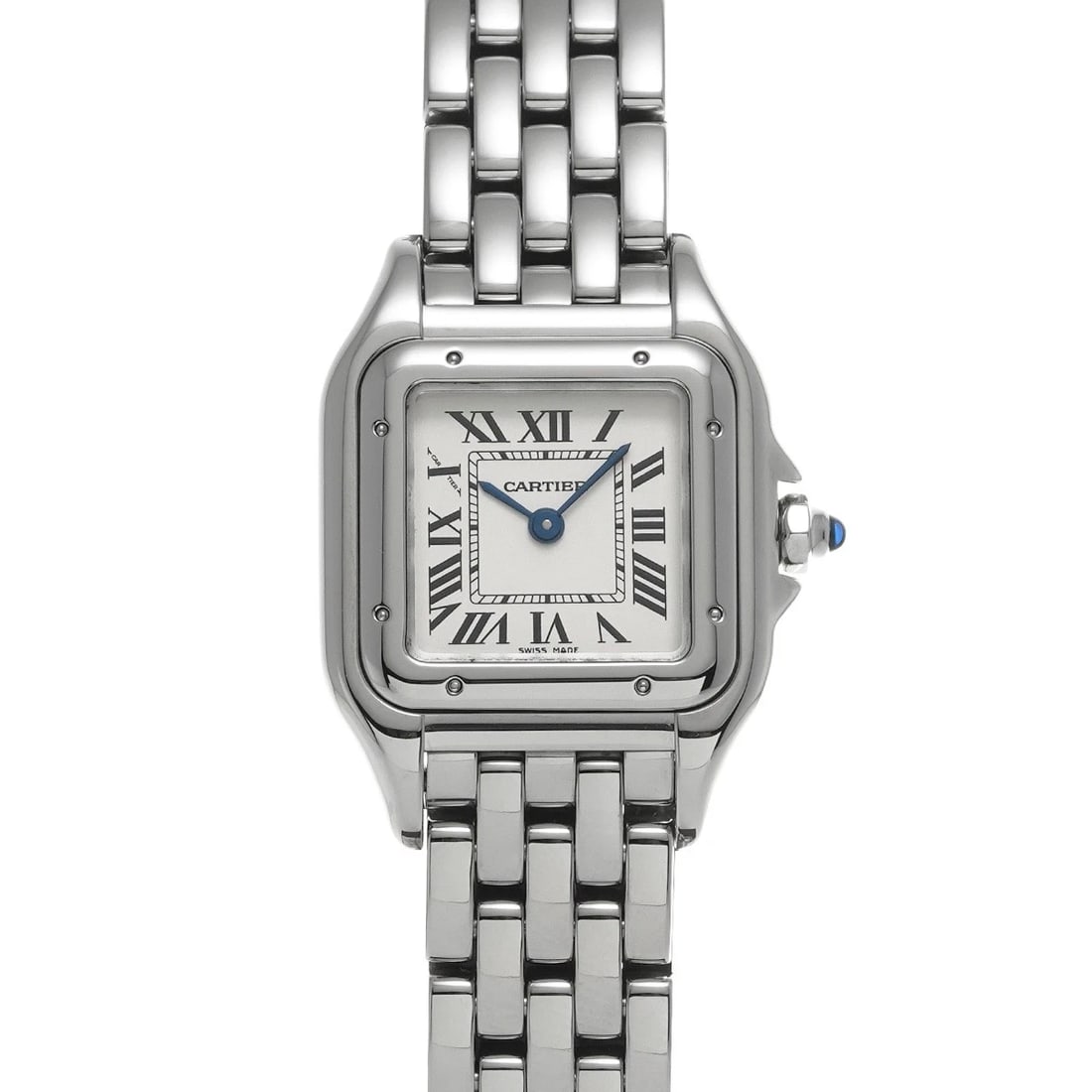 CARTIER PANTHERE DE CARTIER SM SILVER WATCH: CARTIER Panthere de Cartier SM Silver Watch Brand: Cartier Type/Style: Wristwatch Material: Band Material Steel, Case Material Steel Color: Dial Color Dial Color Silver Case Color Silver Size: Case Si