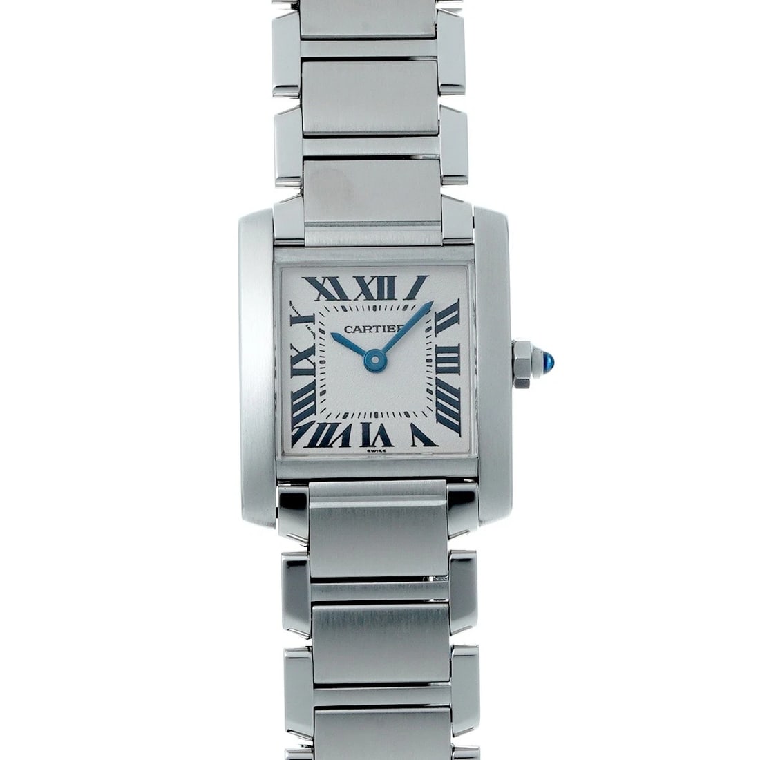 CARTIER TANK FRANCAISE SM SILVER WATCH: CARTIER Tank Francaise SM Silver Watch Brand: CARTIER Type/Style: Wristwatch Material: Band Material Stainless steel, Case Material Stainless steel Color: Dial Color Silver Size: Case Size H/about 18m