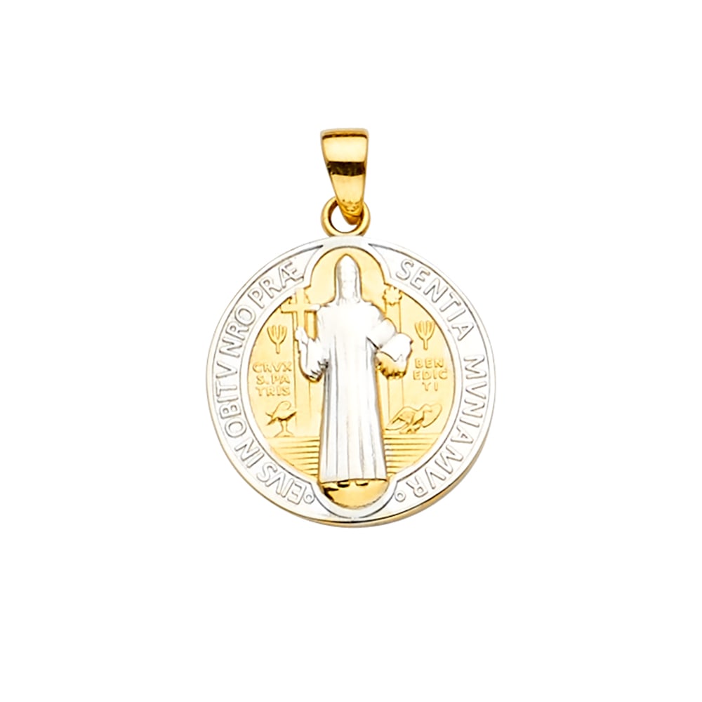 14K 2T SAN BENITO MEDAL PENDANT (1 of 4)