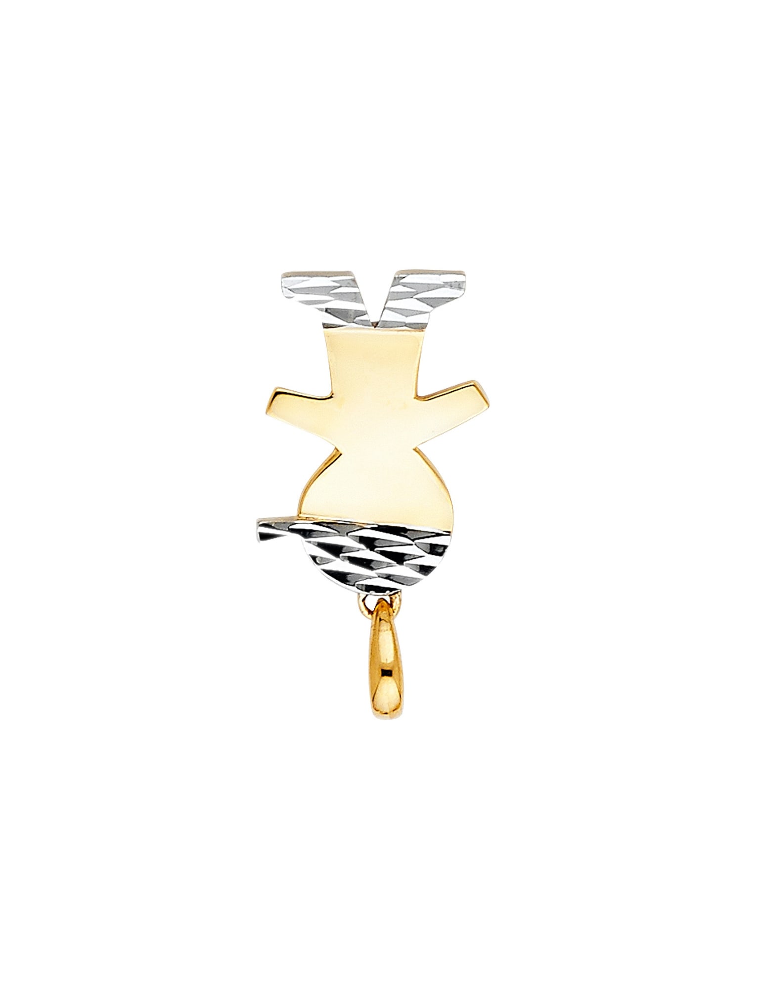 14K 2T BOY PENDANT - 3
