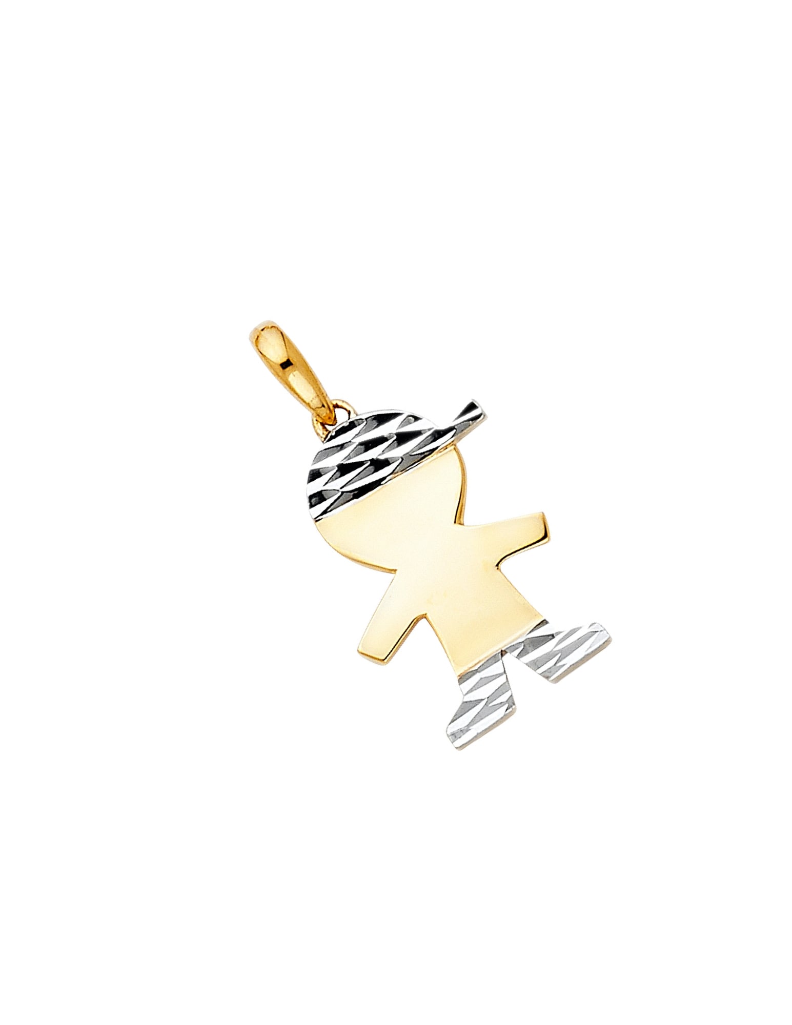 14K 2T BOY PENDANT - 4