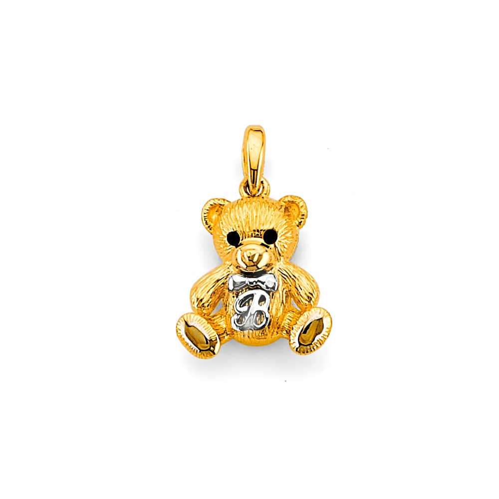 14K 2T TEDDY BEAR PENDANT (1 of 4)