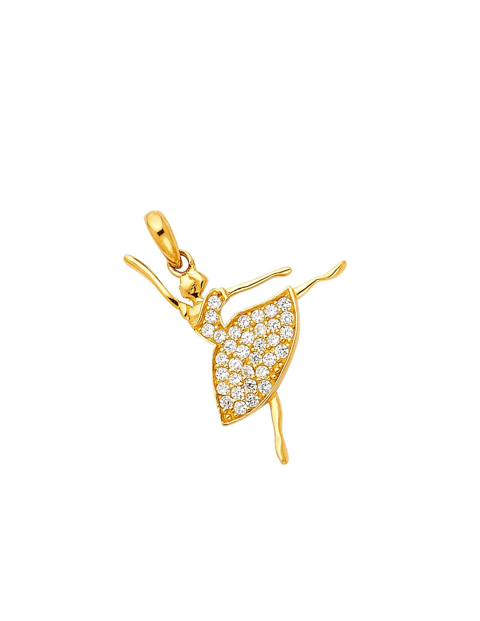 14KY CZ DANCING PENDANT - 4